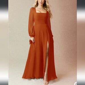 Azazie Leonia in Paprika Bridesmaid Dress